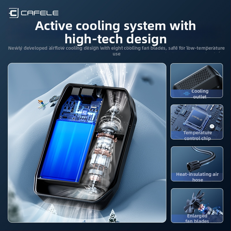 CAFele εκκινητής αυτοκινήτου και αντλία αέρα με ψηφιακή οθόνη (12V; 100W; 30 L/min; διπλός κύλινδρος)