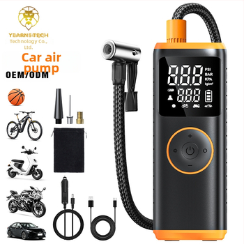 Αντλία αέρα αυτοκινήτου με ψηφιακή οθόνη και ασύρματη διπλή τροφοδοσία, φορητή για ελαστικά – 12V, μπαταρία λιθίου, μήκος καλωδίου 3 m, 35 L/min, 120 W