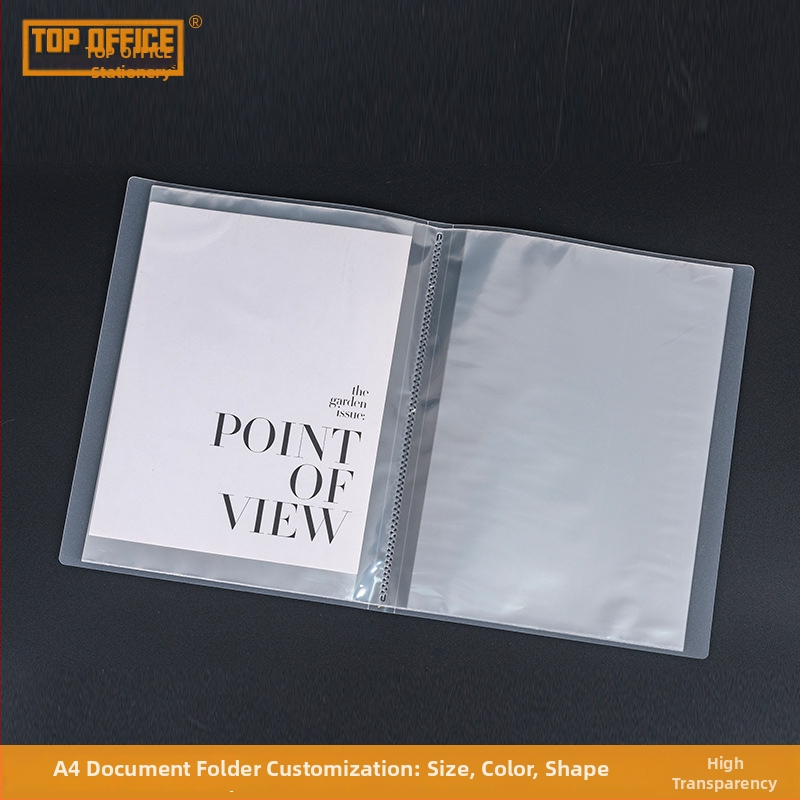 Topface Caiet informativ, material plastic, capacitate mare, dosar PP transparent cu finisaj mat pentru partituri și depozitare