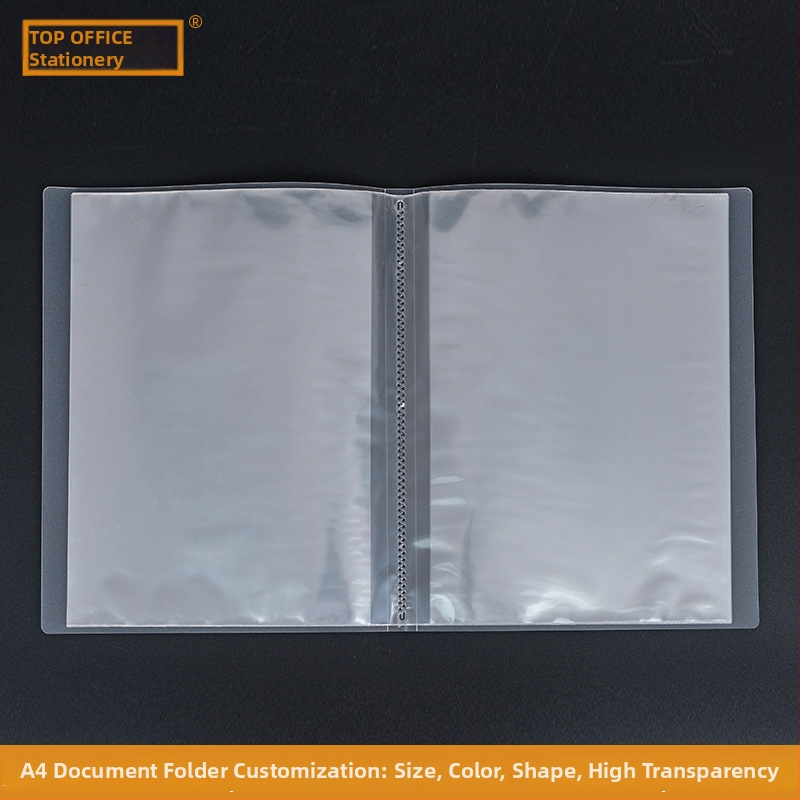 Topface Caiet informativ, material plastic, capacitate mare, dosar PP transparent cu finisaj mat pentru partituri și depozitare