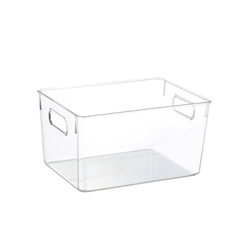 Контейнер за хладилник за плодове и зеленчуци, пластмасов, правоъгълен с капак, голям капацитет, за съхранение и запазване на свежестта