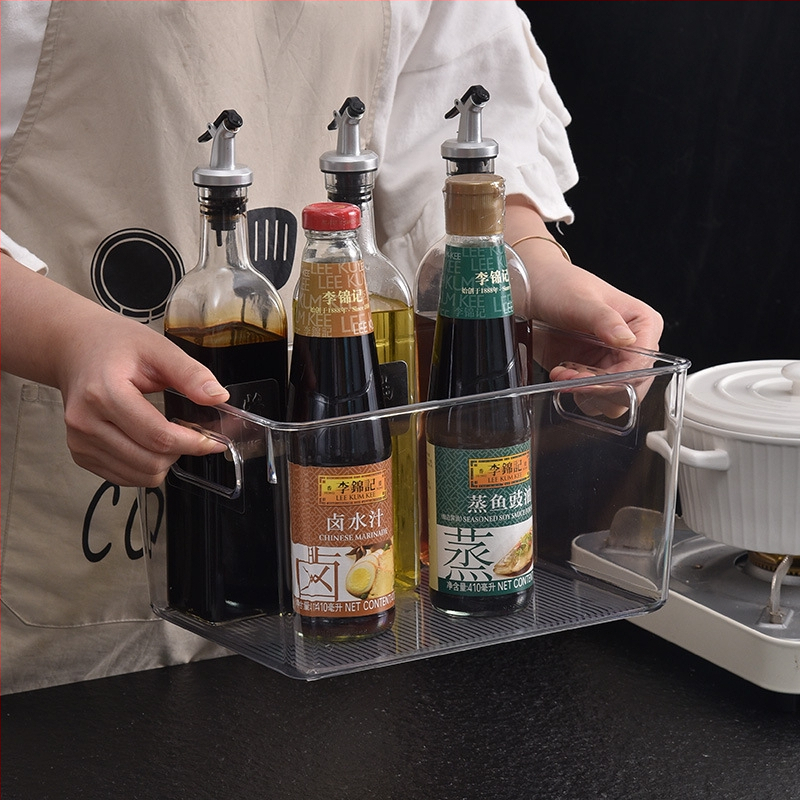 Контейнер за хладилник за плодове и зеленчуци, пластмасов, правоъгълен с капак, голям капацитет, за съхранение и запазване на свежестта