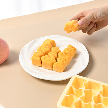 Силиконова форма за кекс с геометрични форми и дизайн на котешка лапка за бебешки десерти