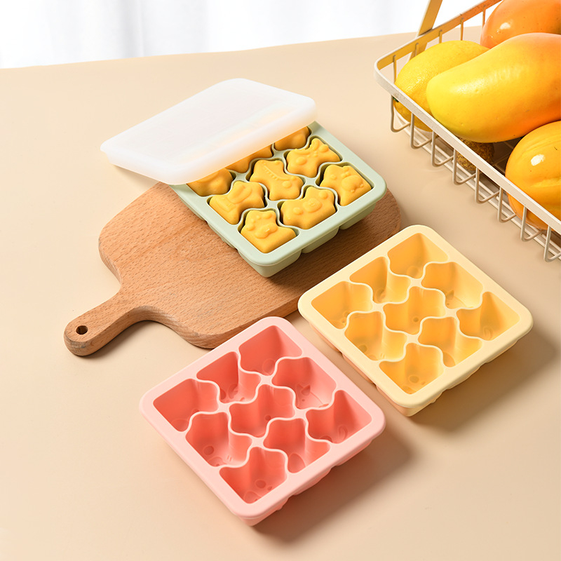 Силиконова форма за кекс с геометрични форми и дизайн на котешка лапка за бебешки десерти