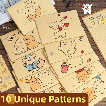 Felicitare din hârtie kraft albă, stil pastoral, ambalaj de bază — Away from grass