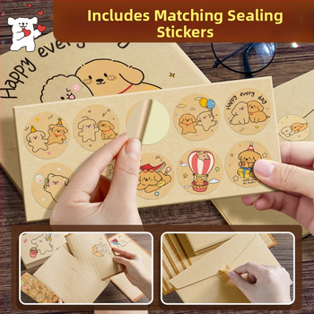 Felicitare din hârtie kraft albă, stil pastoral, ambalaj de bază — Away from grass