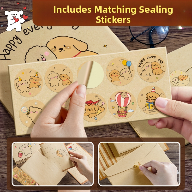 Felicitare din hârtie kraft albă, stil pastoral, ambalaj de bază — Away from grass