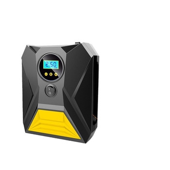 Преносим компресор за гуми на автомобили с цифров дисплей и LED осветление, 12V, 120W, 25 л/мин, 50 см тръба