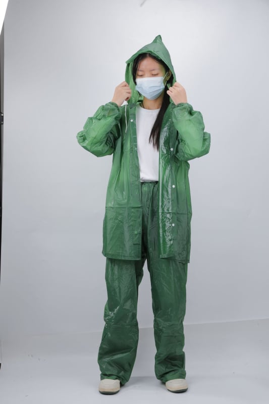 Πόντσο βροχής για ενήλικες από PVC, με επένδυση, παχύ, αδιάβροχο, ύφασμα 0,1–0,5 mm, κατάλληλο για υπαίθριες πεζοπορίες