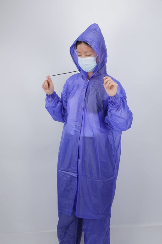 Πόντσο βροχής για ενήλικες από PVC, με επένδυση, παχύ, αδιάβροχο, ύφασμα 0,1–0,5 mm, κατάλληλο για υπαίθριες πεζοπορίες