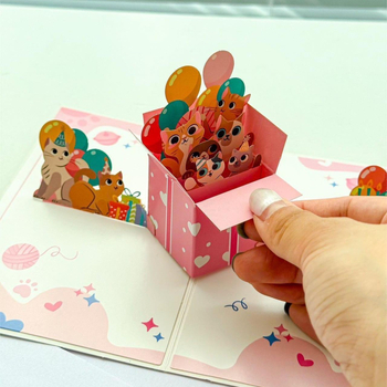 Carte de felicitare personalizată cu desen animat, 3D, pentru Ziua Profesorului – Minghong, imprimare