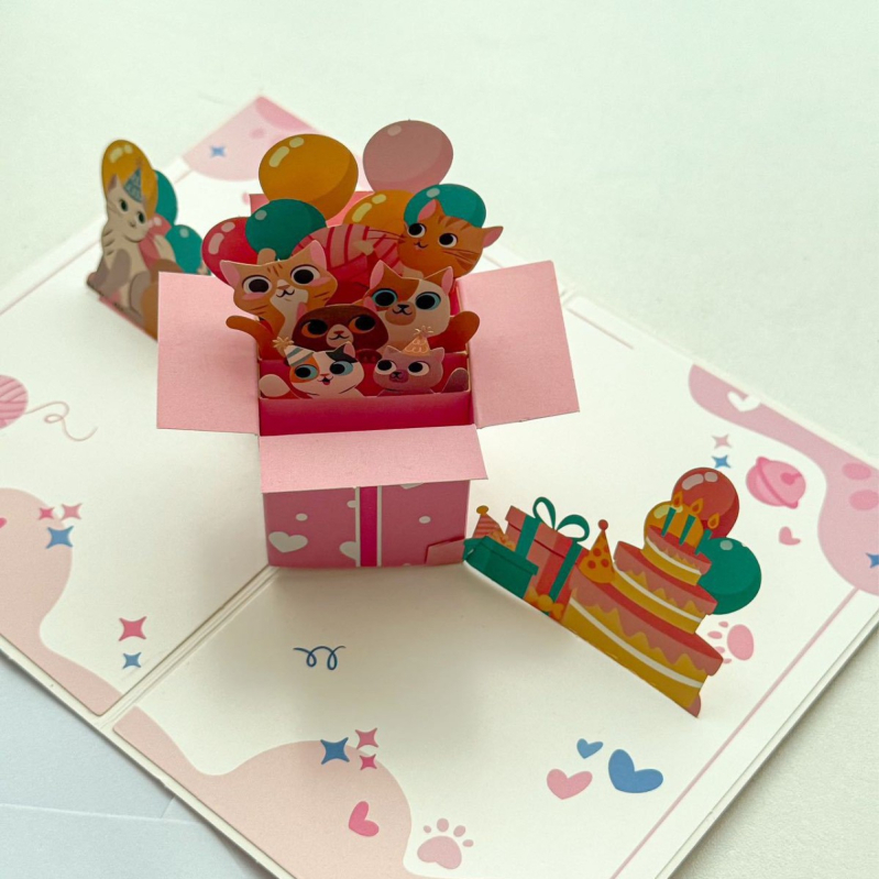 Carte de felicitare personalizată cu desen animat, 3D, pentru Ziua Profesorului – Minghong, imprimare