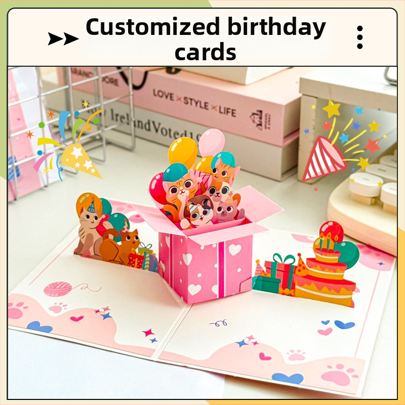 Carte de felicitare personalizată cu desen animat, 3D, pentru Ziua Profesorului – Minghong, imprimare