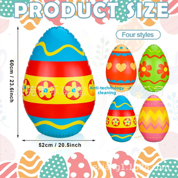 PVC napuhano Uskrsno jaje – viseća dekoracija za vanjsku upotrebu, s tiskanim logom, LX marka, uvezeno