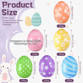 PVC napuhano Uskrsno jaje – viseća dekoracija za vanjsku upotrebu, s tiskanim logom, LX marka, uvezeno