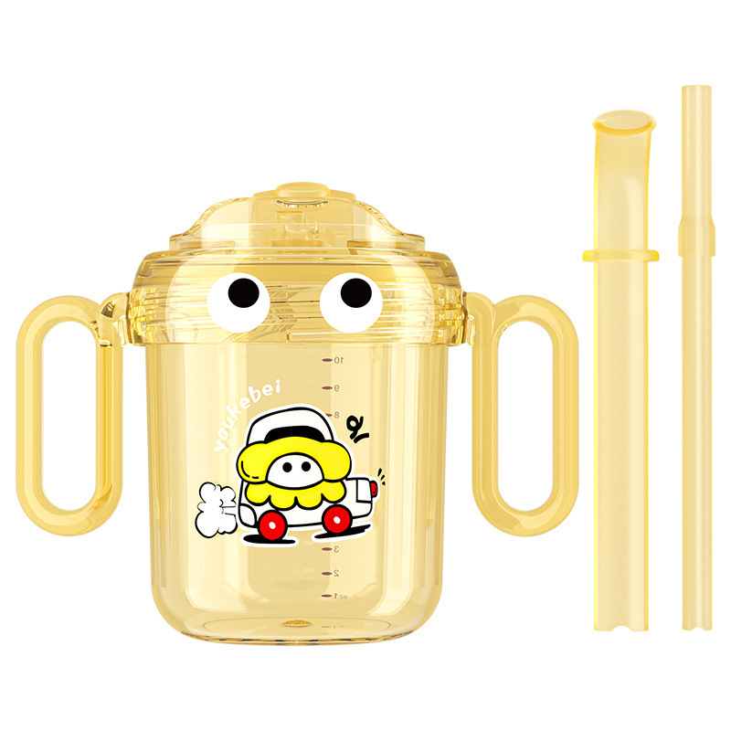 PPSU cană pentru copii de lapte, stil desen animat, cană cu pai pentru băut direct, pentru copii 1–3 ani și peste, rezistentă la căderi de la Youkebei