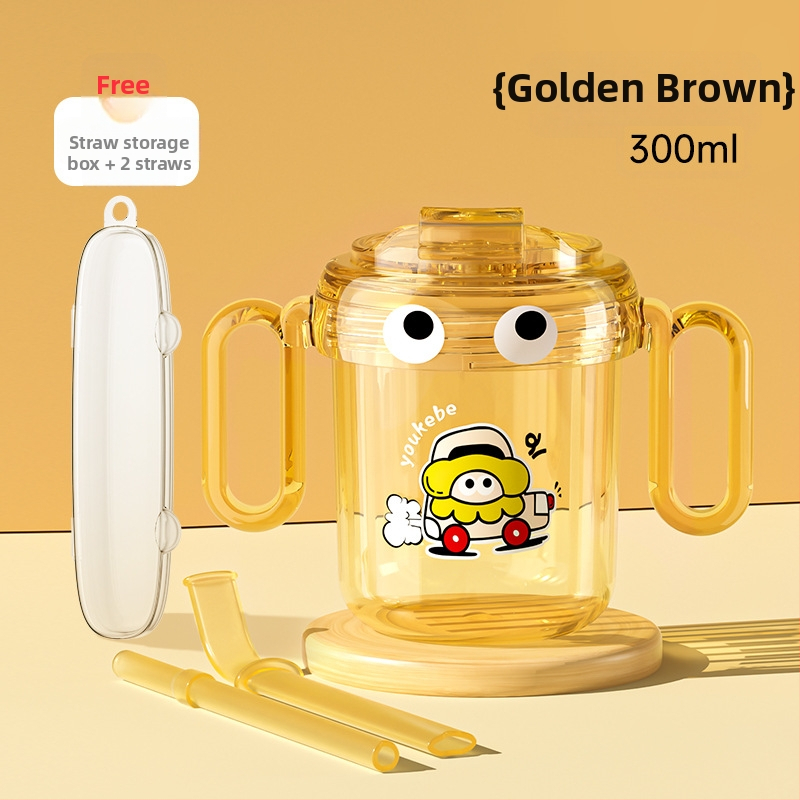 PPSU cană pentru copii de lapte, stil desen animat, cană cu pai pentru băut direct, pentru copii 1–3 ani și peste, rezistentă la căderi de la Youkebei