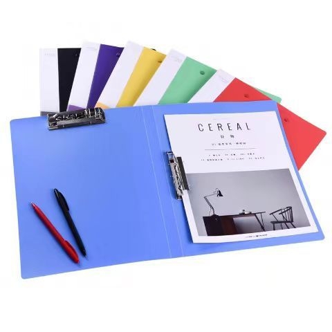 Folder za listove s dvostrukim klipsom, plastični, otisnut logotip, debljina ploče: više specifikacija