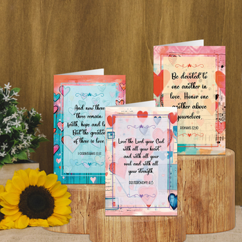 Set de 10 felicitări pliabile pentru ziua de naștere, cu plicuri, scrise de mână