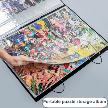 Carte de depozitare pentru puzzle, material PP, 12 pagini, grosime 1 mm, imprimare logo posibilă