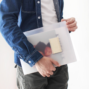 Prozirna sklopiva kutija za dokumente, od PP plastike, stakabilna, s 55 mm stražnjom širinom, Muji stil, za ured