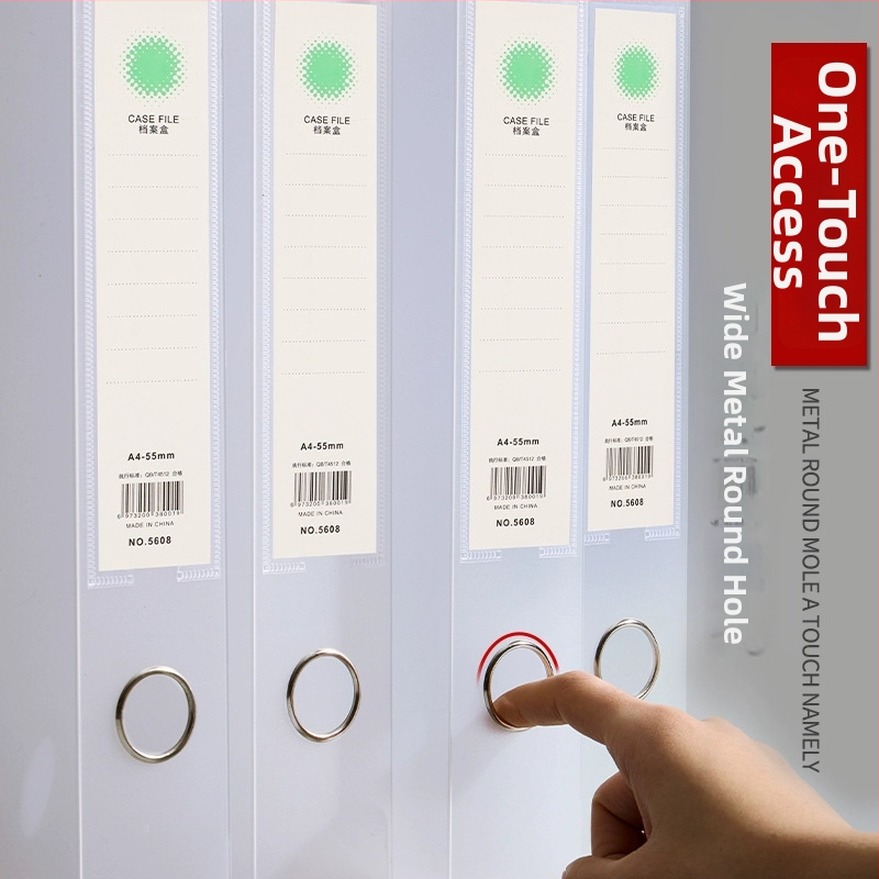 Prozirna sklopiva kutija za dokumente, od PP plastike, stakabilna, s 55 mm stražnjom širinom, Muji stil, za ured