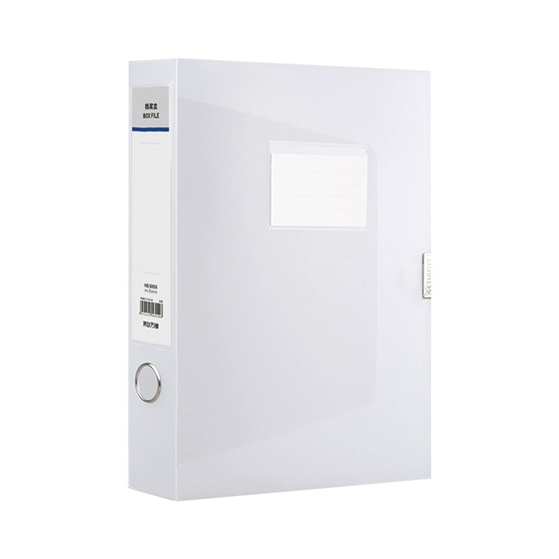 Prozirna sklopiva kutija za dokumente, od PP plastike, stakabilna, s 55 mm stražnjom širinom, Muji stil, za ured