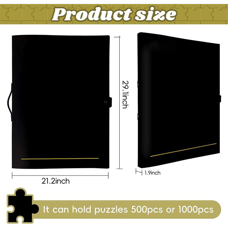 Folder de stocare puzzle A1/A2, dosar de documente îngroșat cu 20 buzunare, imprimare siglă disponibilă