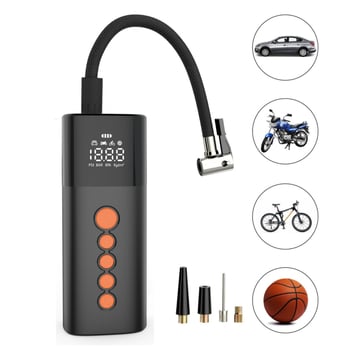 Ασύρματη αντλία ελαστικών αυτοκινήτου με μπαταρία 6000mAh, ψηφιακή οθόνη, φόρτιση USB-C, είσοδος 5V/12V, 220W, ροή αέρα 20 L/min, σωλήνας 170 cm, πολλαπλών κυλίνδρων σχεδίαση
