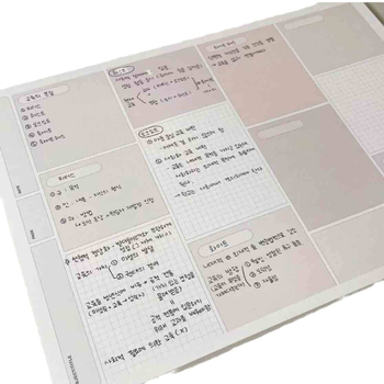 Caiet colorat de notițe, fără adeziv, model bloc de hârtie, fără autorizare IP, hârtie educațională multifuncțională