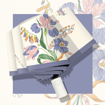 Umbrelă | Protecție UV >50, 6 nervuri, țesătură poliester 190T, tijă din fier, mâner din plastic