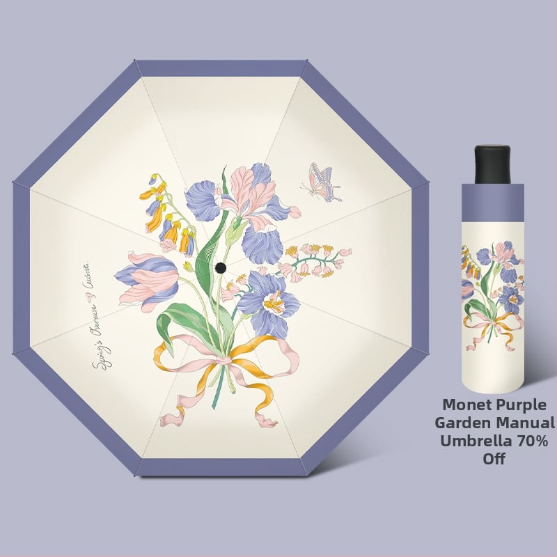 Umbrelă | Protecție UV >50, 6 nervuri, țesătură poliester 190T, tijă din fier, mâner din plastic