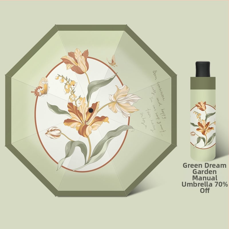 Umbrelă | Protecție UV >50, 6 nervuri, țesătură poliester 190T, tijă din fier, mâner din plastic