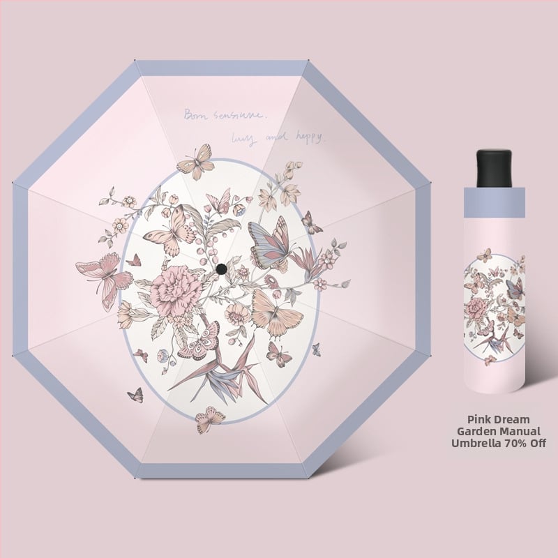 Umbrelă | Protecție UV >50, 6 nervuri, țesătură poliester 190T, tijă din fier, mâner din plastic