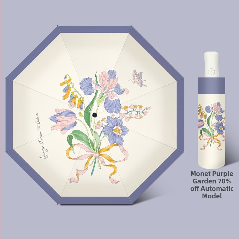 Umbrelă | Protecție UV >50, 6 nervuri, țesătură poliester 190T, tijă din fier, mâner din plastic