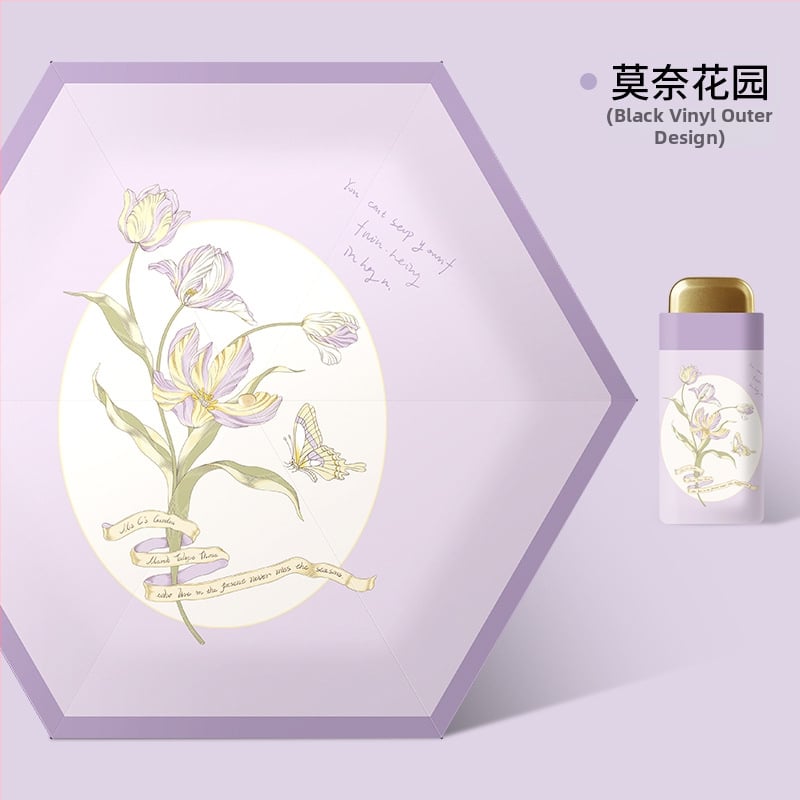 Umbrelă | Protecție UV >50, 6 nervuri, țesătură poliester 190T, tijă din fier, mâner din plastic