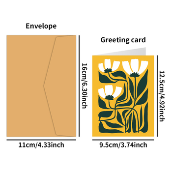 12 bucăți carduri de felicitare geometrice abstracte cu plicuri, hârtie și imprimare