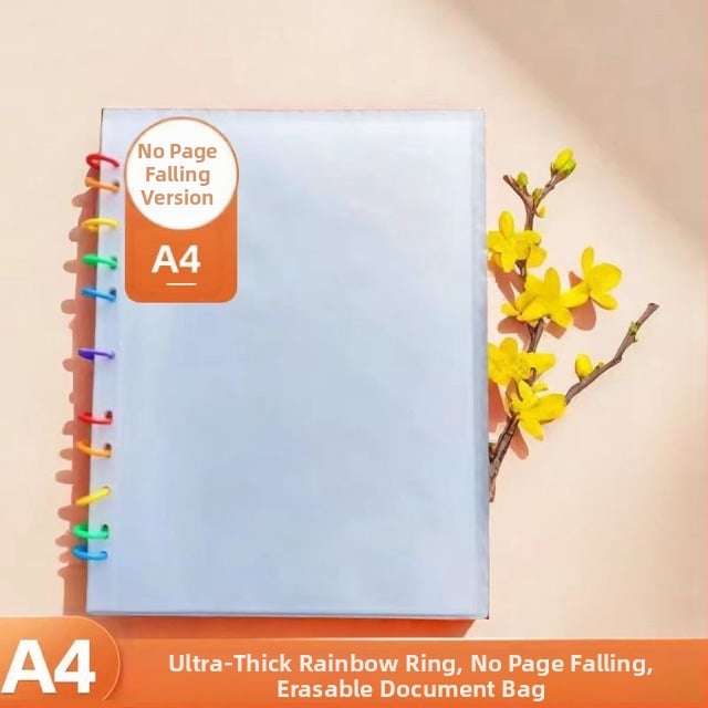 Mapă detașabilă pentru foi cu găuri Rainbow Mushroom Hole, material PP, grosime 10 cm, pentru certificate și depozitare de documente