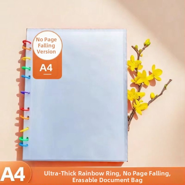 Mapă detașabilă pentru foi cu găuri Rainbow Mushroom Hole, material PP, grosime 10 cm, pentru certificate și depozitare de documente