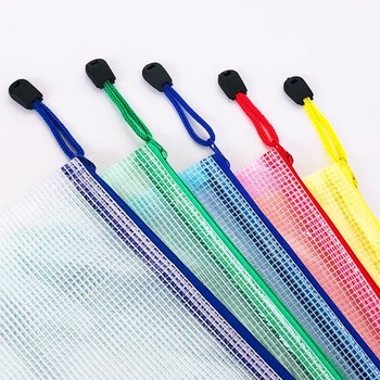 Hondurasie prozirna PVC mrežasta zip torba za dokumente
