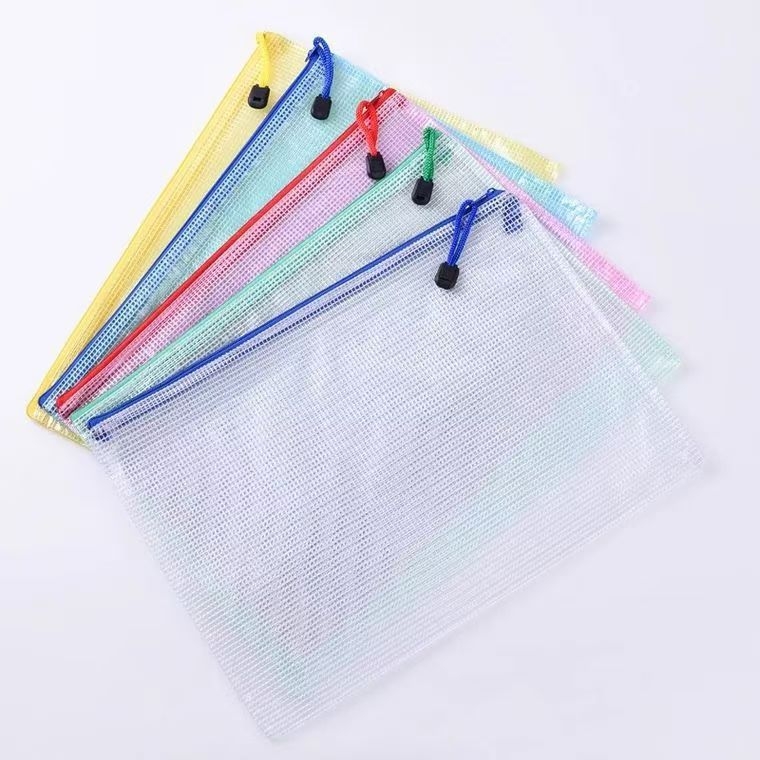 Hondurasie prozirna PVC mrežasta zip torba za dokumente