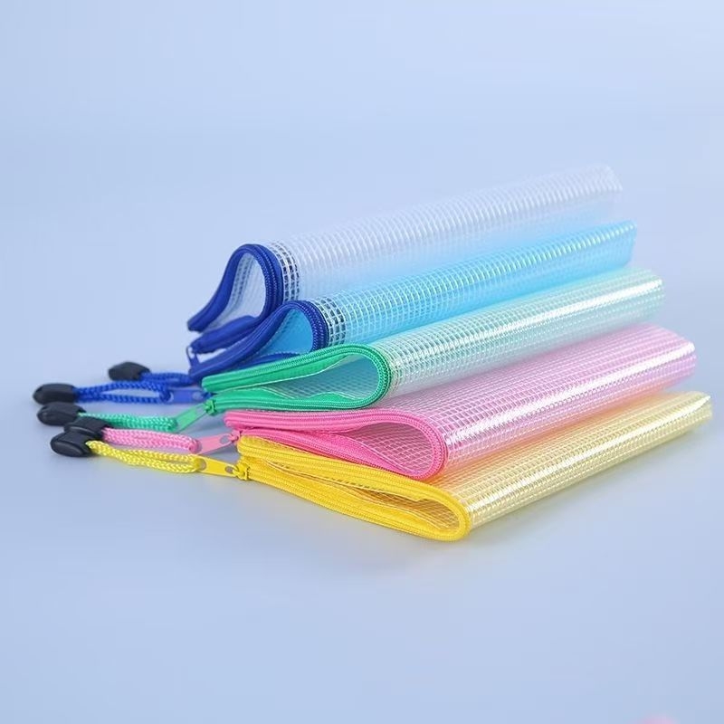 Hondurasie prozirna PVC mrežasta zip torba za dokumente