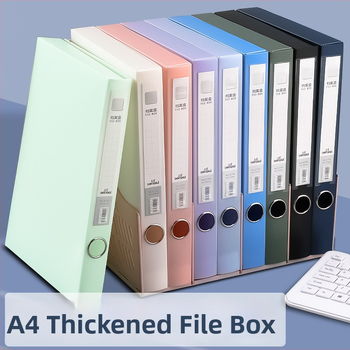 A4 plastična arhivska kutija za dokumente, PP materijal, sklopiva kutija sa S kukom i petljom, Youlejia, stražnja širina 50