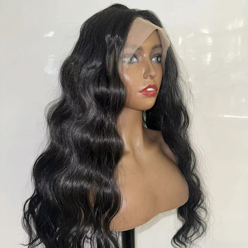 Perika s Lace Front za žene, duga kosa s dugim fringeom, model MR2430, može se trajno oblikovati ili bojiti