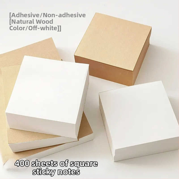 Muji štýl zápisník s 400 stranami, štvorcový formát, prázdny skicovací papier, odtrhávacie poznámkové listy, extra hrubý