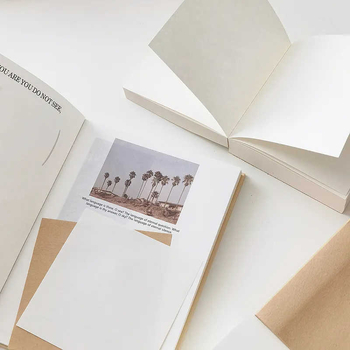 Muji-style τετράγωνο σημειωματάριο 400 σελίδων, με άδειο φύλλο σχεδίου, αποσπώμενες σελίδες σημειώσεων, υπέρ-παχύ