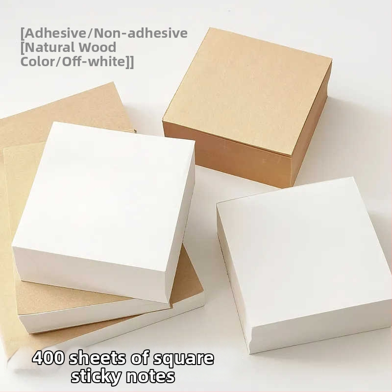 Muji štýl zápisník s 400 stranami, štvorcový formát, prázdny skicovací papier, odtrhávacie poznámkové listy, extra hrubý
