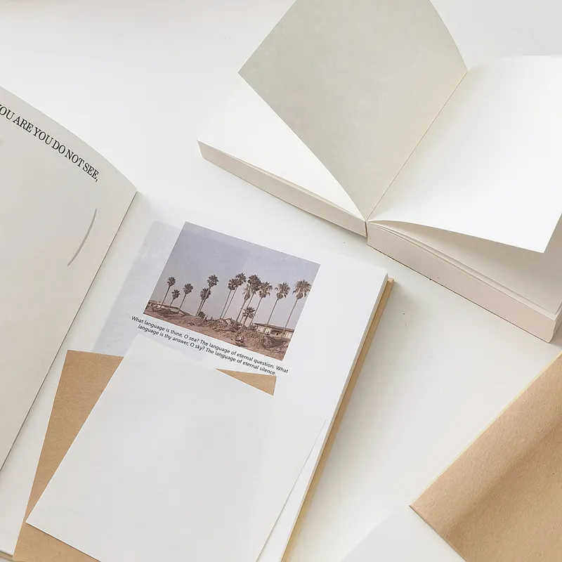 Muji-style τετράγωνο σημειωματάριο 400 σελίδων, με άδειο φύλλο σχεδίου, αποσπώμενες σελίδες σημειώσεων, υπέρ-παχύ