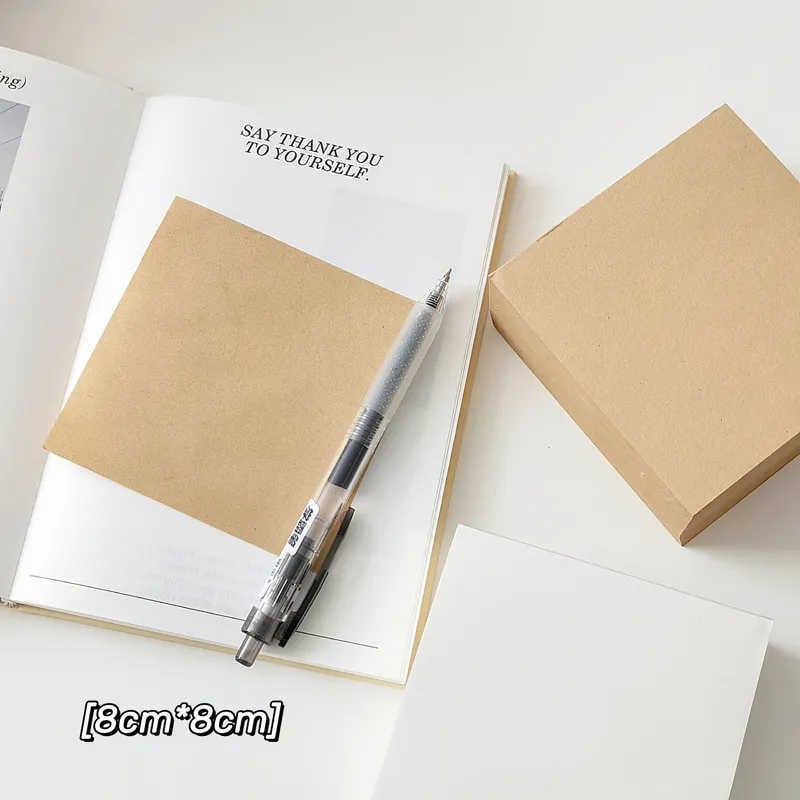 Muji-style τετράγωνο σημειωματάριο 400 σελίδων, με άδειο φύλλο σχεδίου, αποσπώμενες σελίδες σημειώσεων, υπέρ-παχύ