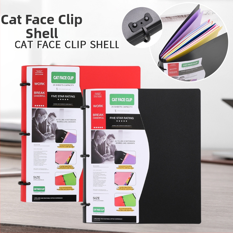 Mapă de documente cu clips de 3 găuri, detașabilă, PP material, stocare birou, clasificare documente, grosime placă 0,7 mm